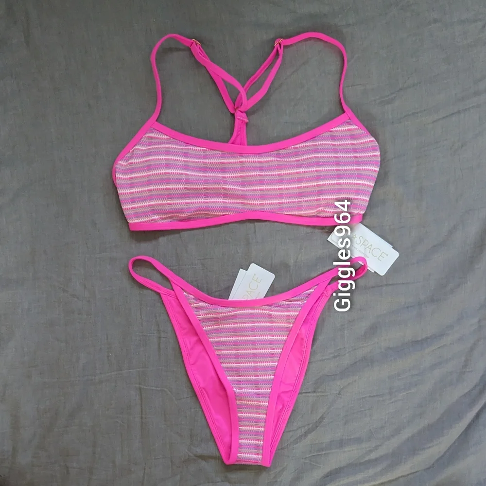 L*Space Pamela Tommy Bikini Set Electric Pink
